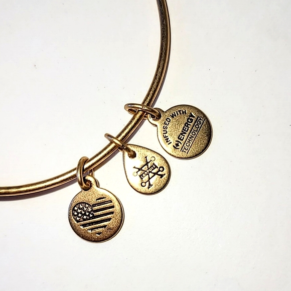 ALEX AND ANI "HAND OF FATIMA" CHARM BANGLE BRACELET in GOLDTONE - Picture 2 of 6